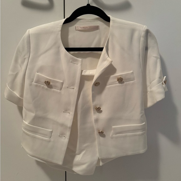 Goelia White Acetate Blazer And Shorts Two-Piece Suit XS - Picture 8 of 8